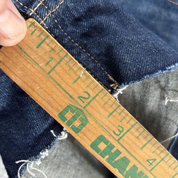 Lucky Brand Women's Blue Lucky Pins Jean Short W/Exposed Fly  Buttons 4/27 Dark - Picture 12 of 13